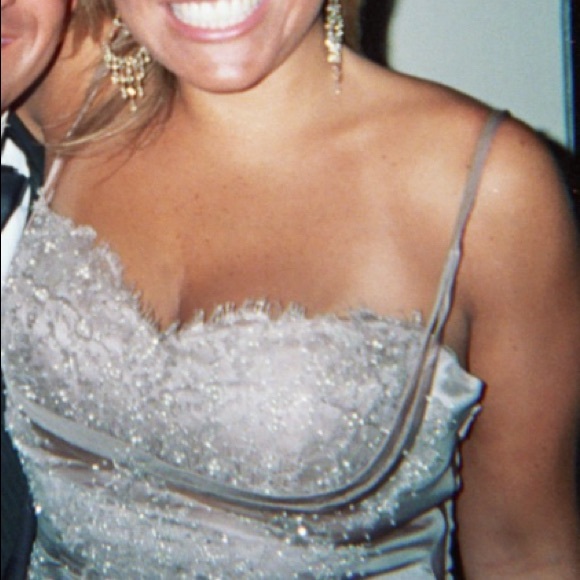 Blush Beaded/Lace Bodice Cocktail Dress - Picture 3 of 8